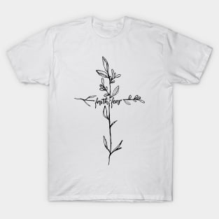 Faith > Fear Twig Cross T-Shirt